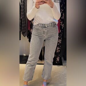 IRO Light Gray Straight Leg Jeans